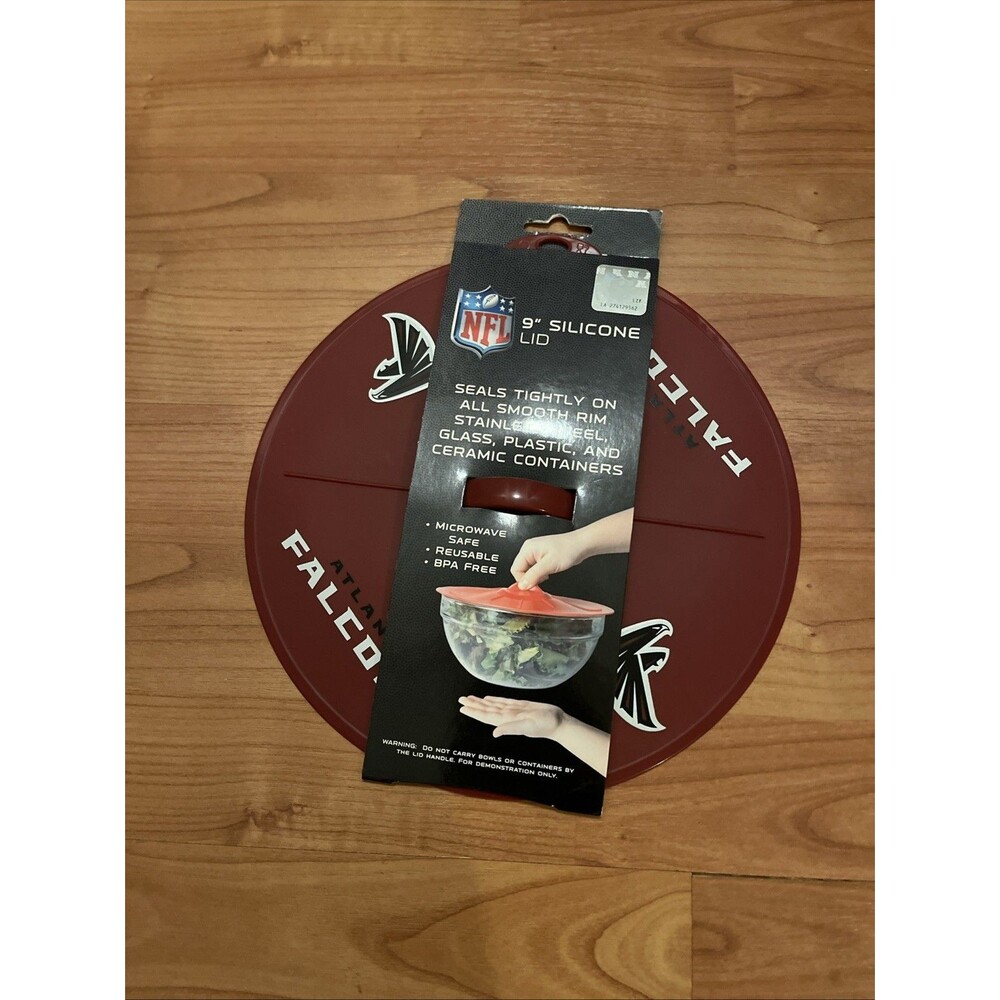 NFL 9" Silicone Lid Atlanta Falcons 1 Lid Multi-Color